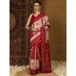 KALINI Dabu Silk Cotton Ikat Saree-picture-39