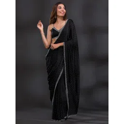 KALINI Embellished Beads and Stones Pure Chiffon Saree-picture-29