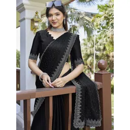 KALINI Embellished Satin Saree-picture-32