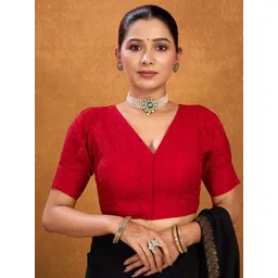 KALINI Embroidered Cotton Saree Blouse-picture-21