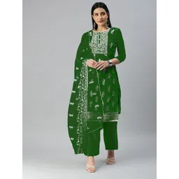 KALINI Embroidered Organza Unstitched Dress Material-picture-24