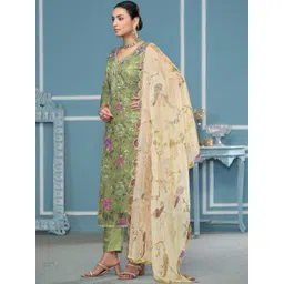 KALINI Embroidered Organza Unstitched Dress Material-picture-30