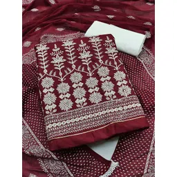 KALINI Embroidered Pure Cotton Unstitched Dress Material-picture-28