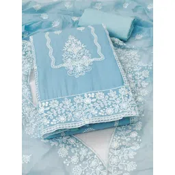 KALINI Embroidered Pure Cotton Unstitched Dress Material-picture-19