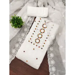 KALINI Embroidered Pure Cotton Unstitched Dress Material-picture-27