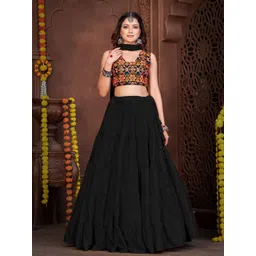 KALINI Embroidered Semi-Stitched Lehenga & Unstitched Blouse With Dupatta-picture-26