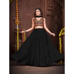 KALINI Embroidered Semi-Stitched Lehenga & Unstitched Blouse With Dupatta-picture-37