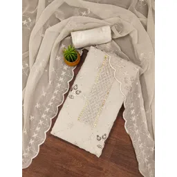 KALINI Embroidered Silk Georgette Unstitched Dress Material-picture-30