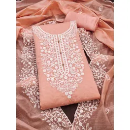 KALINI Embroidered Unstitched Dress Material image 1