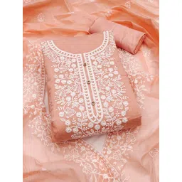 KALINI Embroidered Unstitched Dress Material image 3