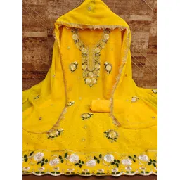 KALINI Embroidered Unstitched Dress Material image 2
