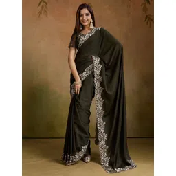 KALINI Embroidered Zari Pure Georgette Saree-image-20