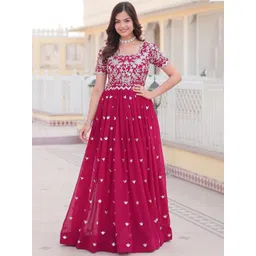 KALINI Embroidery Maxi Ethnic Dresses-picture-39