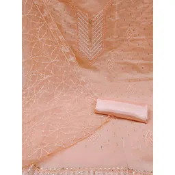 KALINI Ethnic Motif Embroidered Unstitched Dress Material image 3