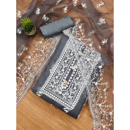 KALINI Ethnic Motifs Embroidered Unstitched Dress Material-picture-19