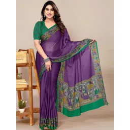 KALINI Ethnic Motifs Poly Chiffon Saree-picture-39