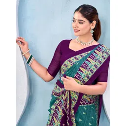 KALINI Ethnic Motifs Poly Georgette Saree-picture-11