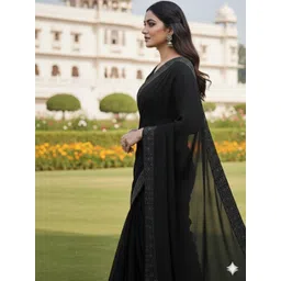 KALINI Ethnic Motifs Poly Georgette Saree image 4