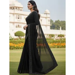 KALINI Ethnic Motifs Poly Georgette Saree image 5