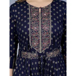 KALINI Ethnic Motifs Printed Fit And Flare Ethnic Dress image 2