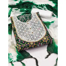 KALINI Ethnic Motifs Printed Gotta Patti Unstitched Dress Material-picture-12