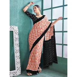 KALINI Ethnic Motifs Printed Pure Cotton Ikat Saree-picture-22