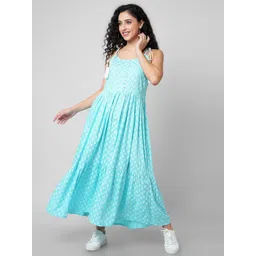 KALINI Ethnic Motifs Printed Tiered Fit & Flare Maxi Dress-picture-35