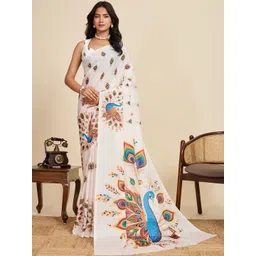 KALINI Ethnic Motifs Silk Blend Designer Saree-picture-34