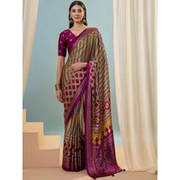 KALINI Ethnic Motifs Silk Blend Saree-picture-19