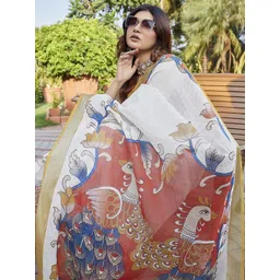 KALINI Ethnic Motifs Silk Blend Saree image 1