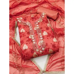 KALINI Ethnic Motifs Woven Design Cotton Jacquard Unstitched Dress Material-picture-16