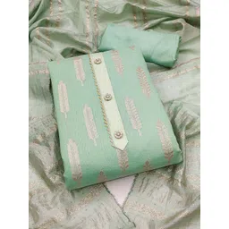 KALINI Ethnic Motifs Woven Design Gotta Patti Unstitched Dress Material-picture-20