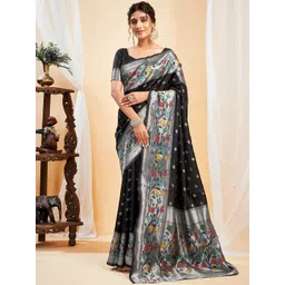KALINI Ethnic Motifs Woven Design Zari Paithani Saree-picture-35