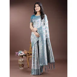 KALINI Ethnic Motifs Woven Design Zari Saree-picture-35