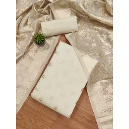 KALINI Ethnic Motifs Woven Design Zari Unstitched Dress Material-picture-33