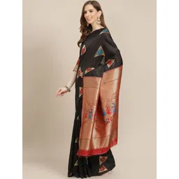 KALINI Ethnic Motifs Zari Silk Cotton Handloom Saree-picture-10