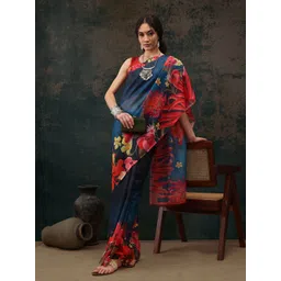 KALINI Floral Block Print Saree-picture-33