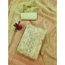 KALINI Floral Embellished Beads and Stones Unstitched Dress Material-image-19