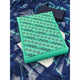 KALINI Floral Embroidered Sequinned Unstitched Dress Material-picture-31