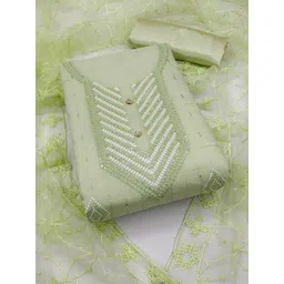 KALINI Floral Embroidered Sequinned Unstitched Dress Material-picture-35