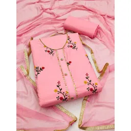 KALINI Floral Embroidered Unstitched Dress Material-picture-34