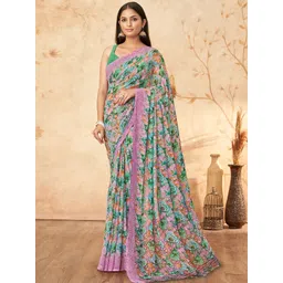 KALINI Floral Poly Georgette Designer Saree-picture-41