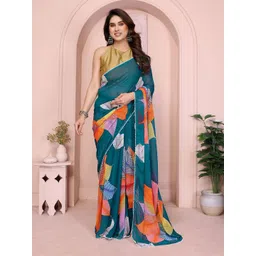 KALINI Floral Poly Georgette Ready to Wear Saree-picture-14