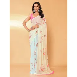 KALINI Floral Poly Georgette Saree-picture-25