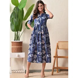 KALINI Floral Print A-Line Midi Dress-picture-31