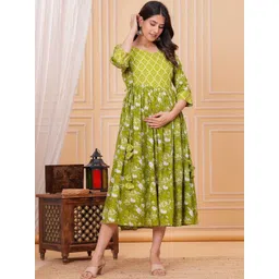 KALINI Floral Print A-Line Midi Dress-picture-19