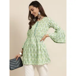 KALINI Floral Print Bell Sleeve Top-picture-39