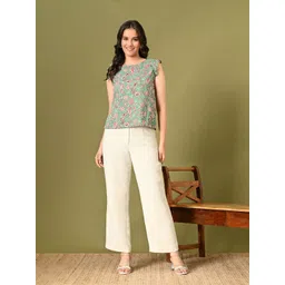 KALINI Floral Print Cotton Top-image-38