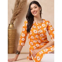 KALINI Floral Print Cotton Top-image-15