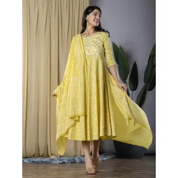 KALINI Floral Print Formal Fit & Flare Midi Dress-picture-29